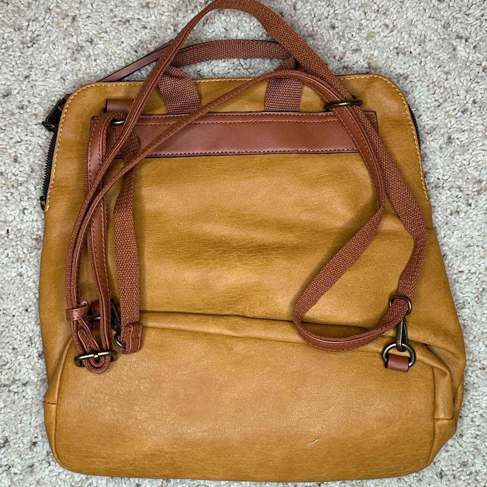 Brown Leather Women's Backpack